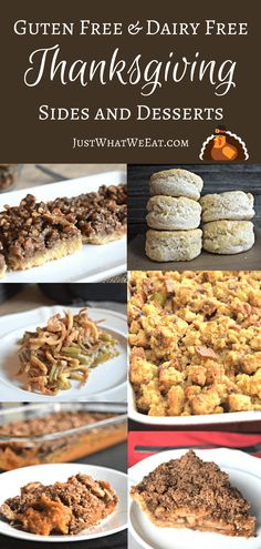 gluten free and dairy free thanksgiving sides and desserts