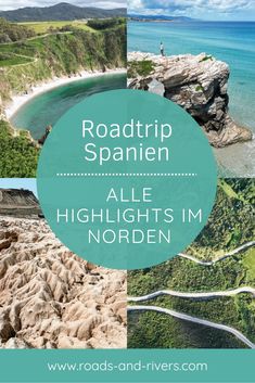 road trip in spain with text overlay reading roadtrip spanien alle highlights im norden