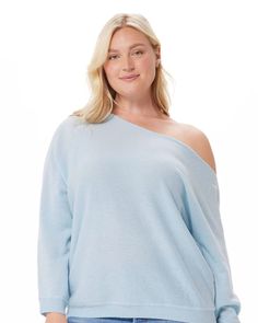 This ultra-luxurious 100% cashmere sweater is a must-have! Fall in love with its cozy, yet sophisticated style that perfectly shows off just the right amount of skin. This plus size sweater is primed for workwear rotation or weekend hangouts Minnie Rose Cashmere Off the Shoulder Sweater | Baby Blue | Tops | Materials & Care Instructions: ['100% Cashmere', 'Imported'] Oversized Cashmere Sweater For Loungewear, Solid Cashmere Sweater For Loungewear, Long Sleeve Cashmere Sweater For Loungewear, Cozy Cashmere Tops For Loungewear, Long Sleeve Cashmere Sweater With Soft Texture, Cozy Long Sleeve Cashmere Tops, Relaxed Fit Cashmere Sweater For Loungewear, Cashmere Fine Knit Sweater For Loungewear, Fine Knit Cashmere Sweater For Loungewear