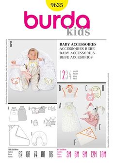 the pattern for baby's gowns and sleeping bag