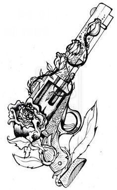 15 Cool Gun Tattoos For Women Om Tattoo Meaning, Tattoo 2017, Catrina Tattoo, Om Tattoo, Weird Dreams, Great Tattoos, Dope Tattoos, Tattoo Design Drawings