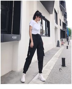 FREE SHIPPING Women High Waist Loose Streetwear Baggy Pants JKP3379 Casual Baggy High-waisted Harem Pants, Casual High Waist Harem Pants For Streetwear, Casual Baggy Harem Pants With Cargo Pockets, Casual High-waisted Harem Pants With Side Pockets, Casual Baggy Wide Leg Joggers, Baggy Wide-leg Casual Joggers, Casual Baggy Wide-leg Joggers, Spring Casual Wide Leg Joggers, Trendy Ankle-length Harem Pants With Side Pockets