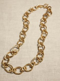 Circolo Long Chain | Aureus + Argent | Banana Republic Cheap Tarnish Resistant Link Jewelry, Thomas Charley Jewelry, Hand Cast, Chain Jewelry, Signature Collection, Long Chain, Chains Jewelry, Banana Republic, Gold Bracelet