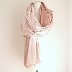 "Blush Velvet Shawl This shimmering lush shawl is chic elegant and cozy. Featuring rich Blush velvet . This shawl is a perfect accessory to upgrade your look. The deep, lush velvet will ensure that you will not need any extra jewelry when you want to drees up. An instant classic, beautiful accessory for any wardrob. Made from a lush super soft velvet jersey knit fabric for a comfortable, everyday wear. Sewn into tube form, so there are no raw edges! Gentle machine wash, lay flat to dry. 3 sizes Silk Shawl Scarf For Wedding, Pink Pashmina Shawl For Wedding, Pink Wedding Pashmina Shawl Traditional Drape, Silk Wedding Shawl Scarf, Pink Silk Shawl Scarf For Wedding, Pink Silk Shawl For Wedding, Silk Wedding Shawl, Pink Silk Wedding Shawl, Wedding Pashmina Silk Shawl