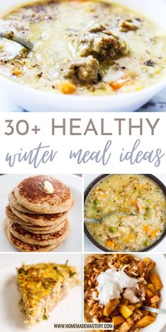 healthy winter meal ideas with text overlay