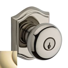 an image of a door knob with a keyhole on the front and side of it