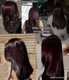 No Bleach Hair Color For Dark Hair, Dark Cherry Red Hair, Mermaid Braids, The Wet Look, Dark Cherry Red