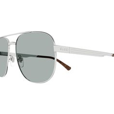 A 90s vintage twist characterizes this full metal caravan shape with web detail on the temples. The style comes with two skus with or without enamel which give to the style a strong brand recognizability. The style is characterized by exclusive Gucci patented Flex hinge. Vintage Gucci Sunglasses With Gradient Lenses, Retro Silver Polarized Sunglasses, Vintage Gucci Sunglasses With Tinted Lenses, Vintage Gucci Tinted Sunglasses, Gucci Casual Aviator Sunglasses For Summer, Casual Gucci Aviator Sunglasses For Summer, Gucci Aviator Sunglasses For Summer, Gucci Square Frame Metal Sunglasses, Casual Gucci Aviator Sunglasses