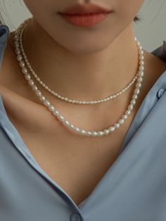 Editor's NotesJewelry collection from LUNNE will flatter any look gracefully.- Strands of pearl necklace- Freshwater pearl- Classic and luxurious- (3) different sizes of pearl options- Irregular shaped pearls- Extender chainMeasurement (in.)- Length: 14 in. + 2.4 in. ExtenderComposition & Care- 925 Silver, 18K Gold Plated, Freshwater Pearl- Avoid direct heat and moisture- Wipe with a dry clothDesigner- by LUNNE Classic Pearl Necklace, Jewelry Photoshoot, Couture Jewelry, Accessories Jewelry Necklace, Women Accessories Jewelry, Pearl Choker, Freshwater Pearl Necklaces, Pearl Jewelry, Fresh Water