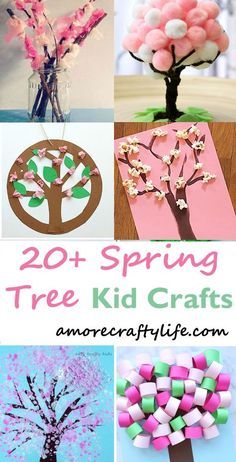 20 + spring tree crafts for kids to make