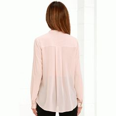 Sleeve Length: FullCollar: V-NeckFabric Type: ChiffonDecoration: Buttons, SashesMaterial: Polyester Long Sleeve Chiffon Shirt, Chiffon Shirt Blouse, Tops For Women Casual, Daisy Dress, V Neck Blouse, Pink Blouse, Ladies Dress Design, Casual Looks, Casual Women