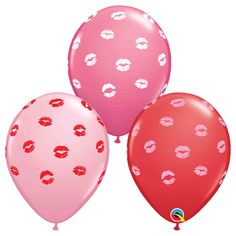 Kissey Lips Printed Latex Balloons in Pinks and Red Ballon Helium, Bachelorette Balloons, Happy Balloons, Qualatex Balloons, Bridal Shower Balloons, Valentines Balloons, 5 Balloons, Bachelorette Decorations, Love Balloon