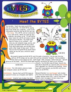 an advertisement for power smarts, with the words meet the bytes on it