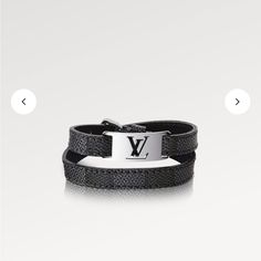 Louis Vuitton “Sign It” Bracelet. Perfect Condition, Never Worn. Includes Box And Dust Bag. Louis Vuitton Accessories, Mens Accessories Jewelry, Blue Gray, Blue Grey, Dust Bag, Color Blue, Mens Accessories, Louis Vuitton, Man Shop