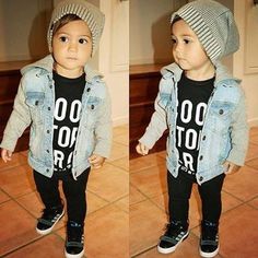 Little boy style Jean Jacket Outfit, Increase Fertility, Boy Styles, Baby Boy Swag, Kid Swag, Baby Swag, Cool Baby