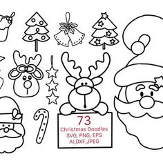 christmas coloring pages with santa claus and reindeers