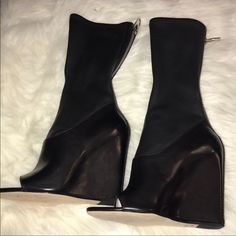 Euc. Burning Man Or Coachella Festival Boots. These Are Soooo Soft. These Run True To A Size 5 In Women’s. No Box. Real Leather. No Returns. I Am Selling A Ton Of Size 5 And 5.5 Shoes So Be Sure To Check Out My Closet! Party Platform Ankle Wedge Boots, Platform Ankle Wedge Boots For Party, Party Ankle Wedge Boots With Reinforced Heel, Black Wedge Heel Platform Boots For Party, Party Leather Platform Boots With Closed Toe, Chic Fitted Wedge Boots With Round Toe, Leather Platform Boots With Rubber Heel Cap For Party, Party Wedge Boots With Reinforced Heel, Black Wedge Boots For Spring Parties