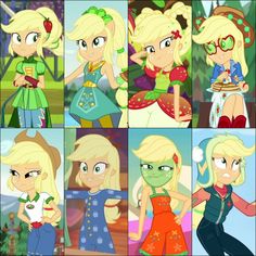 the many faces of princesses in different outfits and hair styles, including blondes