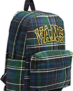 Vans Bags, Vans Green, Womens Vans, Vans Old Skool, Old Skool, Blue Green, Color Blue, Plaid, Backpacks