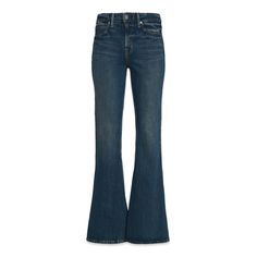 Introducing vintage dark wash jeans that embrace a slimming flare silhouette, showcasing soft curves on both the inseam and outseam that delicately and elegantly flare forward. Made in United States 94% Cotton 4% Polyester 1% Spandex. Machine wash with like colors. Tlou Wardrobe, Dark Flared Jeans, Dark Blue Flared Jeans, Dark Blue Flare Jeans, Coraline Costume, Blue Flare Jeans, Ethical Brands, Girl Closet, July Birthstone Jewelry