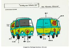 an image of the back and side view of a vw camper van with parts labeled