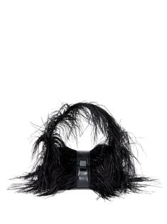 black ostrich feather leather trim foldover top adjustable shoulder strap main compartment internal zip-fastening pocket full lining Ostrich Feather Trim, Fringe Bags, Ostrich Feather, Ostrich Feathers, Black Shoulder Bag, Black Feathers, Leather Wraps, Brown Fashion, Flap Bag