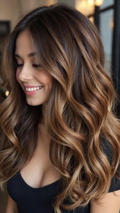 Embrace the Autumn Glow: 15 Fall Balayage Hair Ideas for a Stunning Transformation - Inspire Inlet Spain Hair Color, Caramel Brown Balayage Hair, Caramel Balayage On Brunette Hair, Rich Caramel Balayage, Cute Brunette Hair Colors, Toffee Caramel Hair, Rich Carmel Hair, Fall Brown Hair Balayage, Low Lights For Long Brown Hair