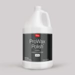 a gallon of prowax polish on a gray background