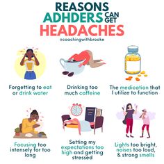 🤕ADHDers tend to get more headaches than the average person.  These are just a few of the many possible reasons why...  Make an easy choice & come to our FREE "How to Make Decisions with ADHD" Webinar on Tuesday, April 30 @ 7pm EST  https://bit.ly/CWBCHOOSE  #adhd #adhdcoach #adhdproblems #adhdawareness #adhdadults #adhdbrain Emotional Activities, Frequent Headaches, I Have A Headache, Healthy Diet Tips, Daily Health Tips, Personal Coach, Fitness Advice