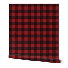 a red and black plaid wallpaper pattern