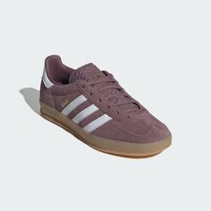 adidas Gazelle Indoor Shoes - Purple | Free Shipping with adiClub | adidas US Gazelle Adidas, Adidas Gazelle Indoor, Adidas Originals Gazelle, Shoes Purple, Indoor Shoes, Lace Shoes, Asics Sneakers, Rollerball Perfume, Adidas Outfit