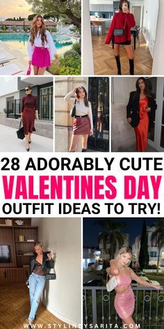 What To Wear For Valentines Day, Valentine Looks Outfit, Valentines Day Dinner Outfits For Women, Outfit Ideas Valentines Day, What To Wear On Valentines Day, Cute Vday Outfits, Valentine’s Day Date Outfit, Valentine's Day Fashion, Outfit For 65 Degree Weather