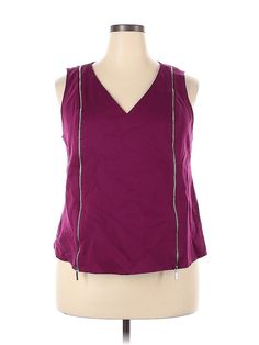 Lane Bryant Sleeveless Blouse Size: 20 Tops - used. 67% RAYON, 28% NYLON, 5% SPANDEX | Lane Bryant Sleeveless Blouse: Purple Tops - Size 20 Plus Burgundy Casual Dress, Purple Tops, Burgundy Dresses, Blouse Purple, Burgundy Top, Burgundy Dress, Purple Top, Sleeveless Blouse, Lane Bryant