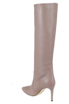 Paris Texas colo taupe boots, leather Stiletto Boot 85 model, pointed, 9cm stiletto heel.