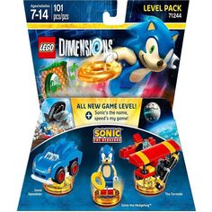 lego dimensionss sonic the hedgehog and sonic's car set in its packaging