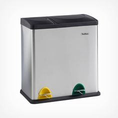 a small ice maker with two bins on the side