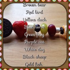 an image of a poem written in the form of fruit on a bead cord