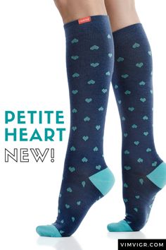 Celebrating the heart & grit and spreading love to all our frontliners with this Navy colored compression socks with petite hearts in Turquoise! Made with premium cotton and 200-needle count for flexibility and comfort. Our socks offer mild-moderate compression (15-20 mmHg) - appropriate for all day, everyday wear. Don't miss the message on the sole! All Day Everyday, Navy Color, Everyday Wear, The Day, Socks, Turquoise