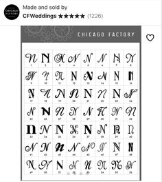 the chicago factory font and numbers