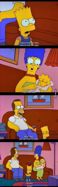 the simpsons family is talking to each other