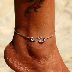 Anklet Outfit, Cute Anklets, Leg Chain, Summer Anklets, Silver Anklet, Beach Anklets, Women Anklets, Estilo Chic, Silver Anklets