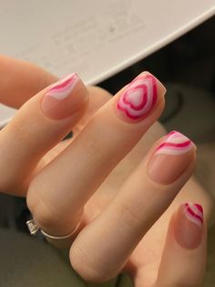 Nail Hacks Diy, Heart Nail Designs, Cute Simple Nails, Cute Nail Art Designs, Summery Nails, Blush Nails, Ombre Nail Designs