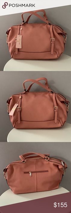 🏷NWT ORA DELPHINE Pink Leather Large Hobo Bag👜 This beautiful Ora Delphine Pink Leather Large Hobo Bag👜 is the perfect purse for this summer!☀️🌊 100%, genuine, real leather. Gorgeous😍 light pink color. Never worn and new with tags!✨🏷 comes with a dust bag & extendable strap. Ora Delphine Bags Large Capacity Pink Hobo Bag For Travel, Pink Satchel Duffle Bag, Everyday Use Duffle Bag With Handles, Pink Top Handle Hobo Bag For Travel, Pink Satchel Weekender Bag, Pink Tote Duffle Bag With Removable Pouch, Pink Satchel Duffle Bag For Everyday Use, Pink Large Capacity Weekender Bag With Double Handle, Pink Satchel Travel Bag