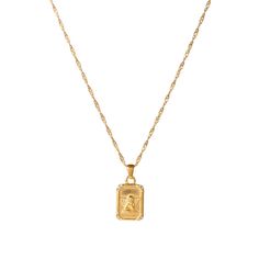 PRICES MAY VARY. ❤Gold Square Angel Necklace❤: Stunning chic inspired pendant necklace featuring Angel center surrounded by 18K gold plated set and hand polished metal texture,perfect for daily wear or stacking. ❤Size And Material❤:The dainty necklace is made of AAAAA+cubic zirconia,with 18k gold-plated Stainless steel,Pendant Size:22mm*17mm.Chain Length:about 16"+2"Extension. Please check the size detail before purchase. Adjustable extension chain can help you find a comfortable length. ❤Unique Gold Square Necklace, Trendy Gold Star Charm Necklace, Gold Star Charm Necklace With Clavicle Chain, Simple Handmade Jewelry, Necklace Sun, Square Necklace, Angel Necklace, Chic Necklace, Angel Pendant