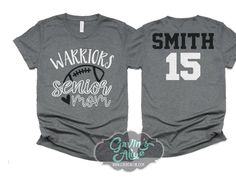 Senior Mom Shirts 2023 Football, Football Senior Mom Shirts Ideas, Senior Mom Football Shirt Ideas, Glitter Football Shirts, Cheerleading Shirts, Football Spirit, Cheer Tshirts