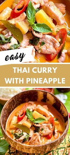 thai curry with pineapple is an easy and delicious side dish that can be made in less than 30 minutes