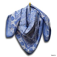 PIECE OF ART FOR YOUR NECK, LUXURIOUS SOFT LIGHT WEIGHT COTTON SCARF Be prepared to blush when you receive complements. An All Season versatile stylish colorful and gorgeous HAND BLOCK PRINT Scarf highlighting a spectacular floral design in shades of blue, green, tan flaunting fascinating borders. Perfect to add a touch of class to your wardrobe, as casual wear anytime anywhere. HAND PRINTED USING WOODEN BLOCKS PRODUCES UNIQUE ONE OF A KIND SCARF Each scarf has been hand printed using wooden blo Celtic Mandala, Block Print Scarf, Paisley Tie, Floral Tablecloth, Scarf For Women, Art Bag, Bandana Scarf, Paisley Floral, Floral Scarf