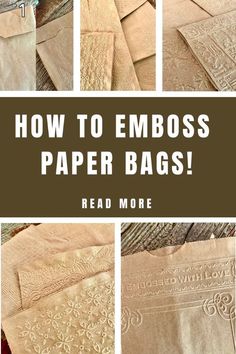 how to emboss paper bags with the words, how to emboss paper bags read more