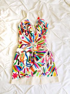 As featured in our Instagram account. Sexy multicolor Otomi | Etsy Otomi Dress, Mexican Embroidery Dress, San Ysidro, Mexican Fashion, Funky Dresses, Indigenous Women, Mexican Embroidery, Dress Name, Mexican Style