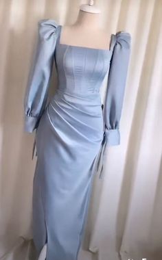 Dress Biru, Girls Velvet Dress, Teal Bridesmaid Dresses, Muslim Fashion Dress, Long Bodycon Dress